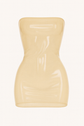 GIARMY Transparent Gummy Latex Mini Dress – Nude