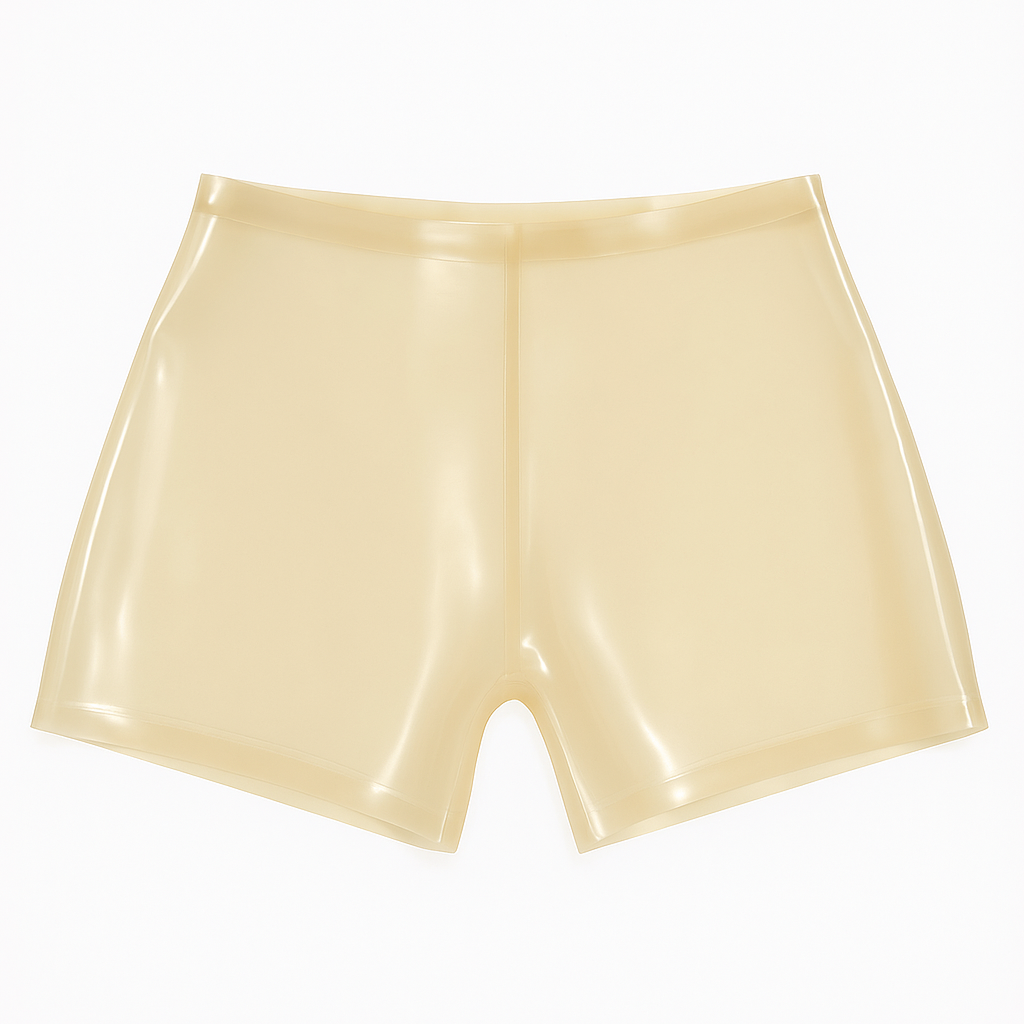 Transparent Nude Latex Shorts