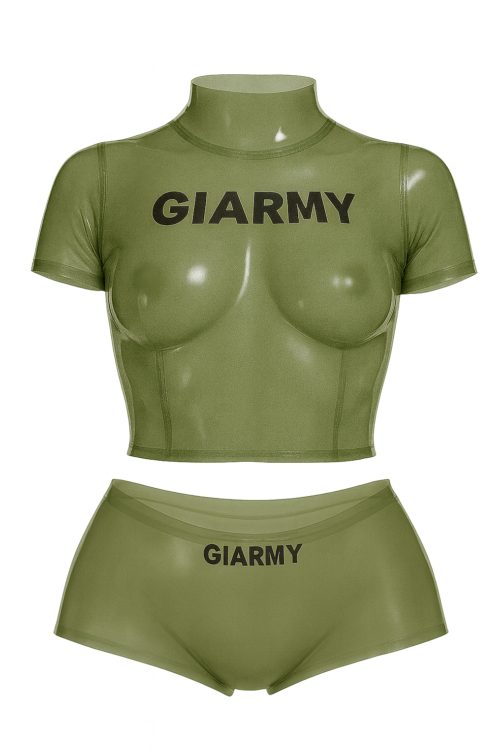 GIARMY Transparent Gummy Latex Set