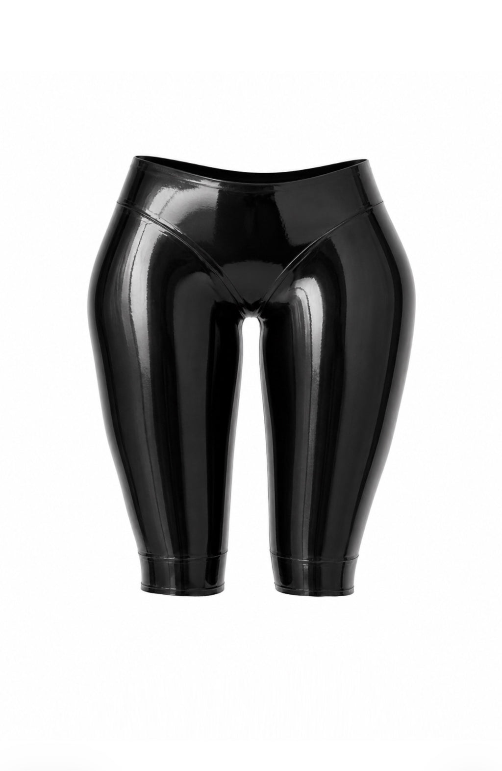 LATEX CAPRI SHORTS NEGRO