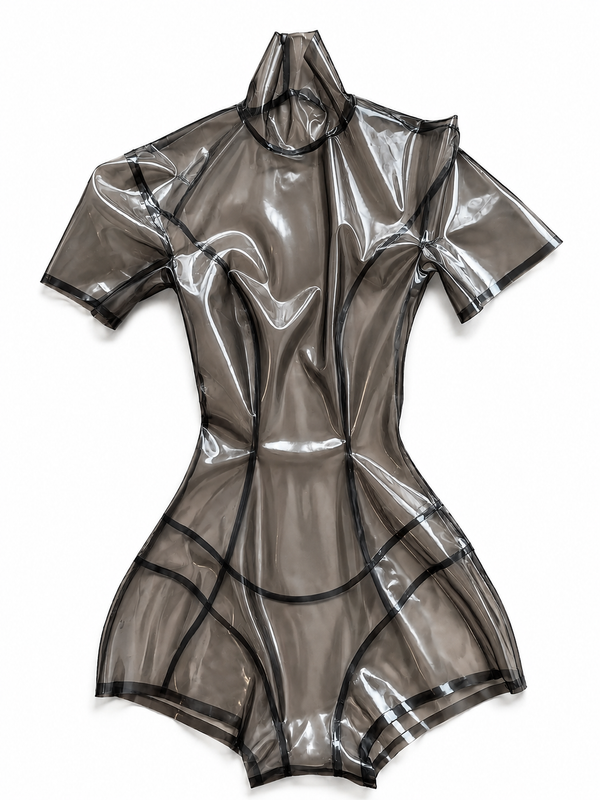 Transparent Black Romper