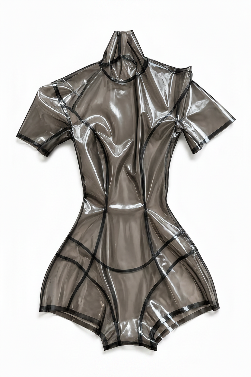 Transparent Black Romper